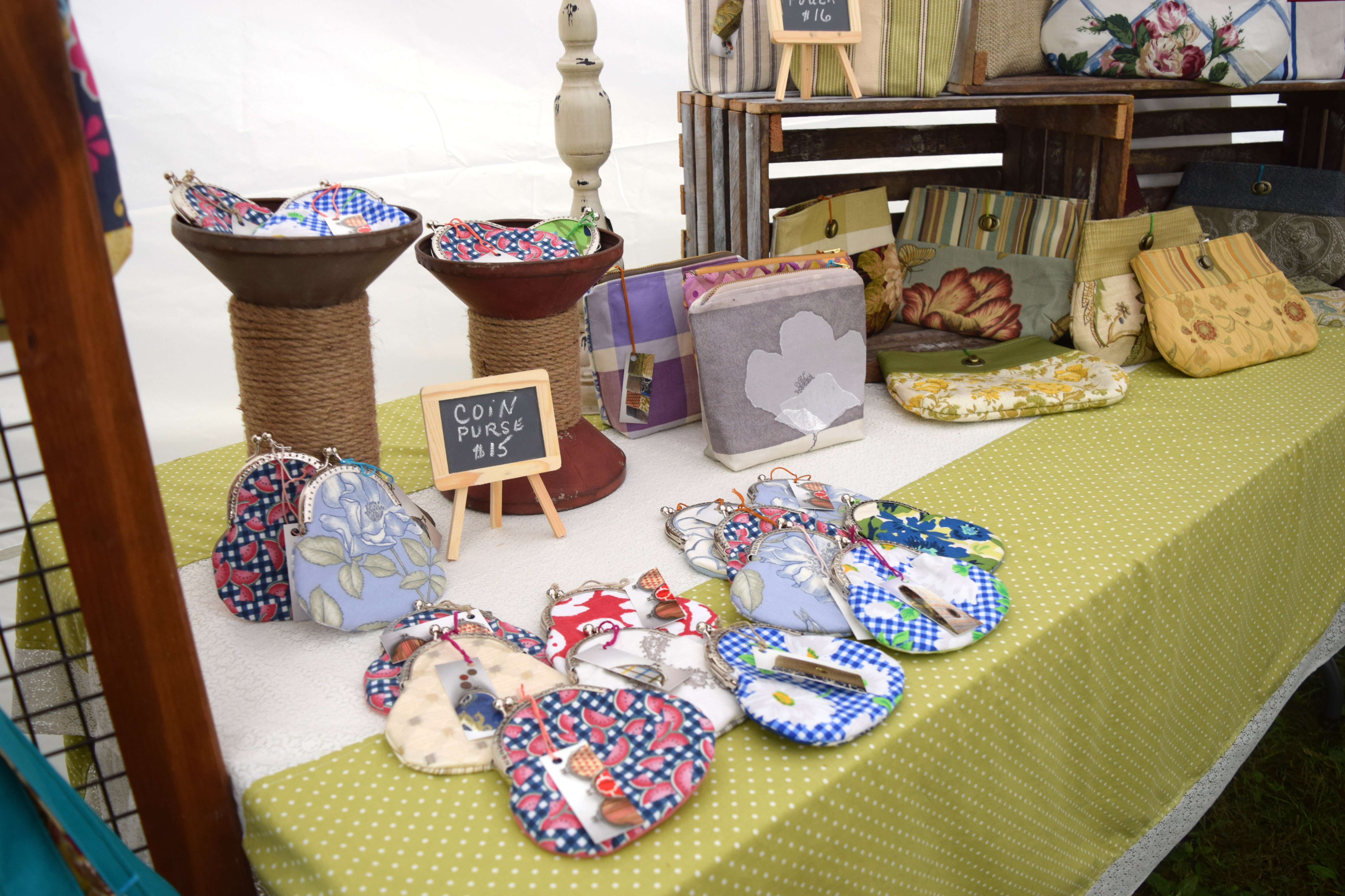 Trish Stitched Craft Show Booth Display - Handmade Bags