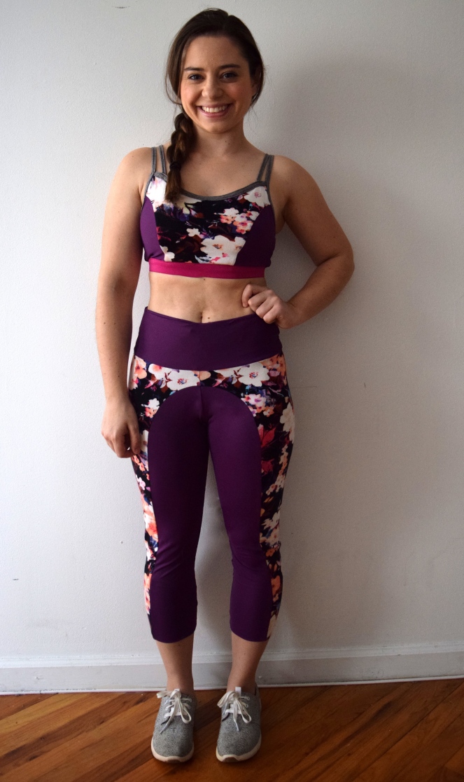 Purple Floral Workout Wear - Trish Stitched