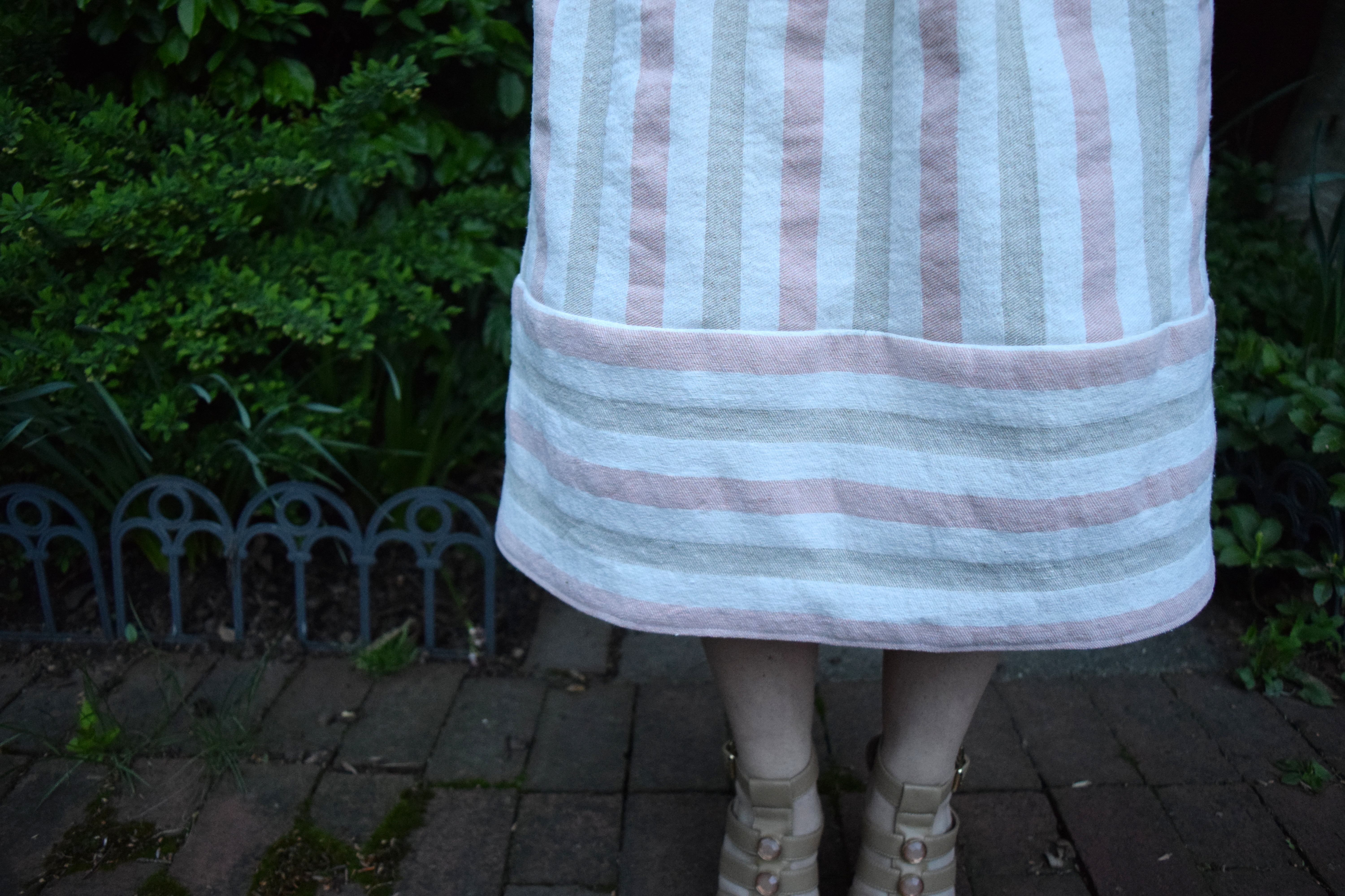 Spring Stripe Dress with Measure Fabric - Trish Stitched
